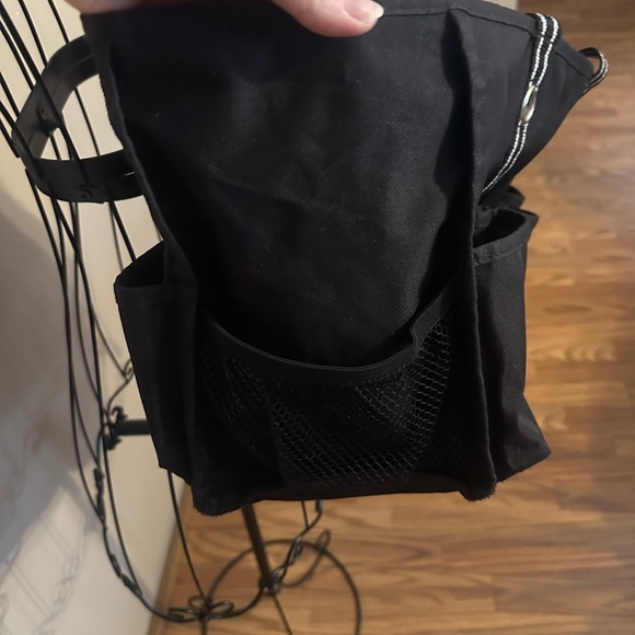 Thirty-One Black Tote with Striped Handles - Picture 3 of 10